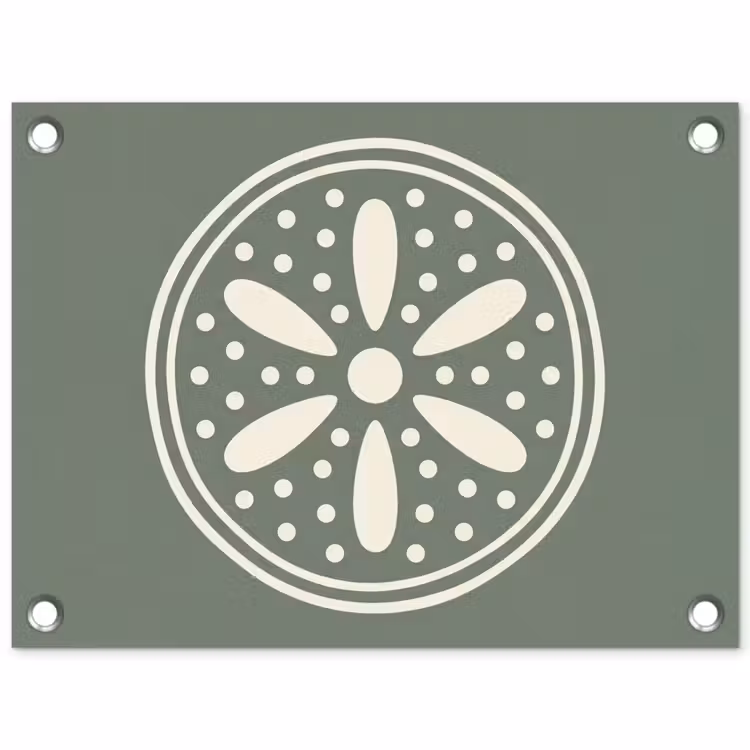 Tuinposter - Patroon - Cirkel - Abstract - Groen - Decoratie — 1