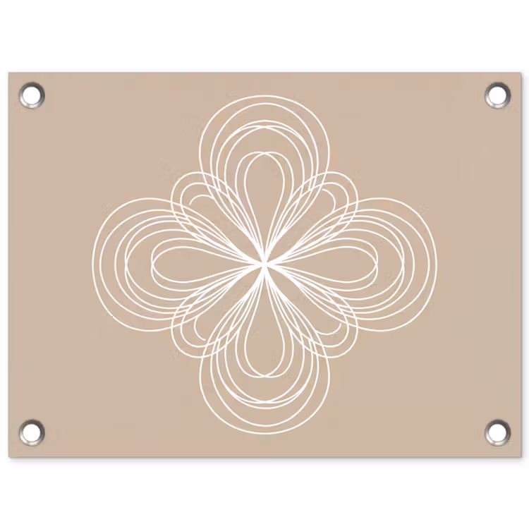 Tuinposter - Patroon - Lijnen - Abstract - Minimalistisch - Beige — 1