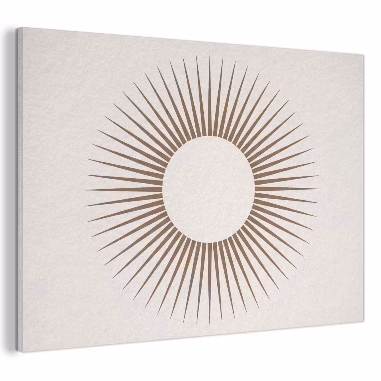 Akoestisch schilderij - Abstract - Zon - Symbool - Modern - Beige — 1