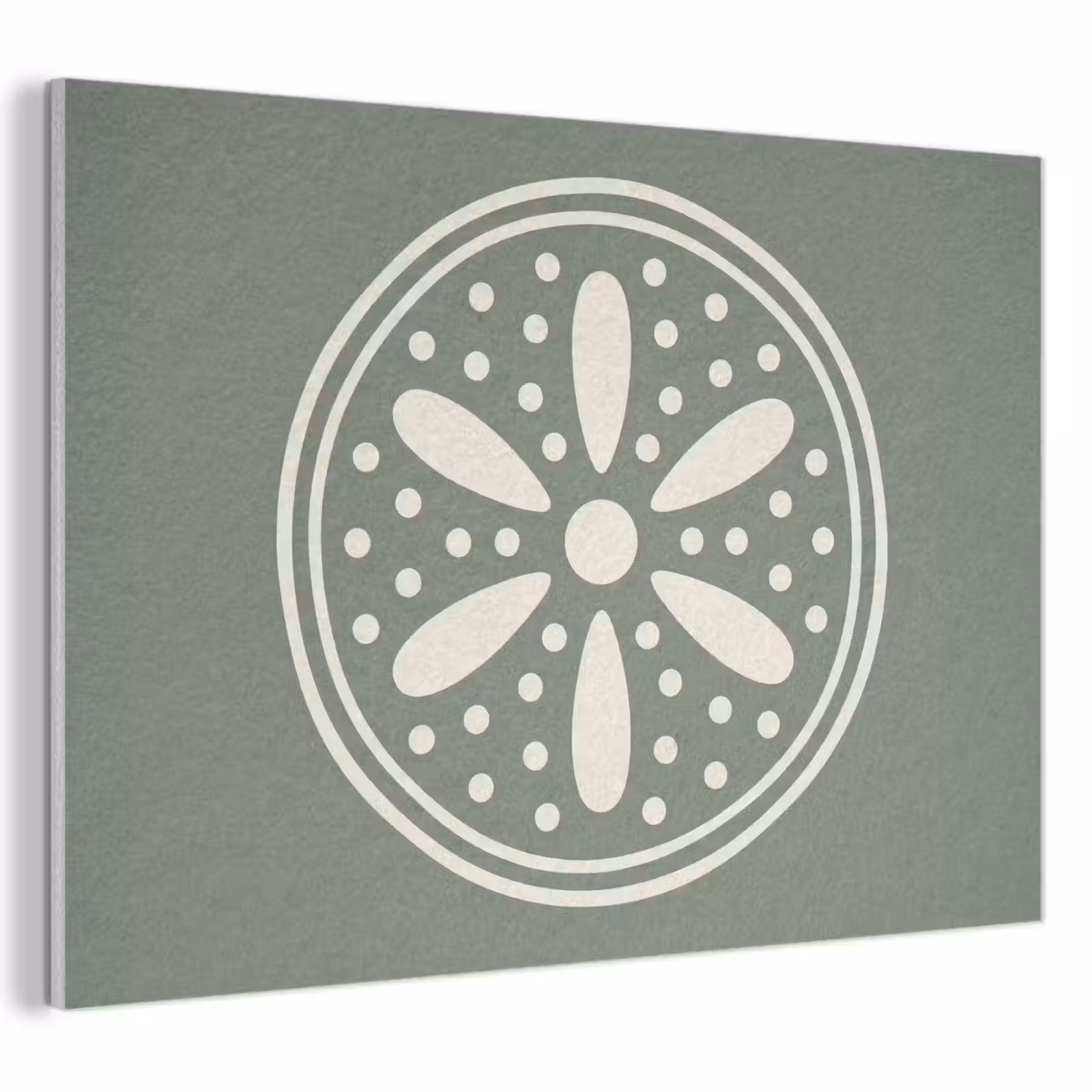 Akoestisch schilderij - Patroon - Cirkel - Abstract - Groen - Decoratie — 1