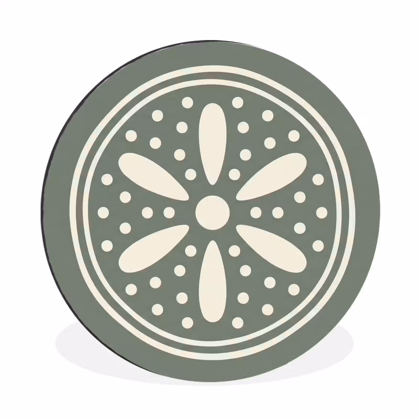 Muurcirkel aluminium - Patroon - Cirkel - Abstract - Groen - Decoratie — 1