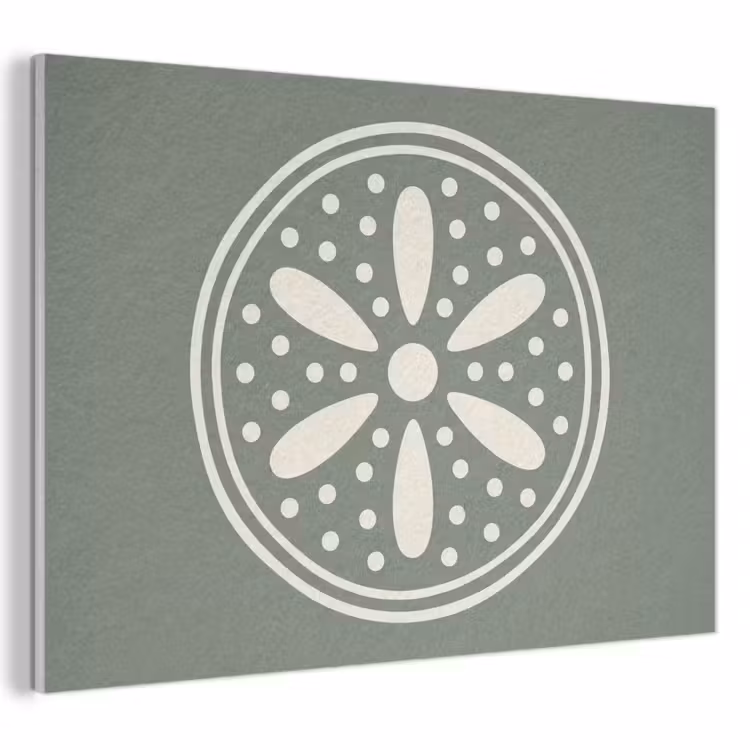 Akoestisch schilderij - Patroon - Cirkel - Abstract - Groen - Decoratie — 1