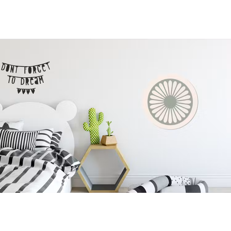 Muurcirkel aluminium - Abstract - Patroon - Radiaal - Modern - Groen — 5