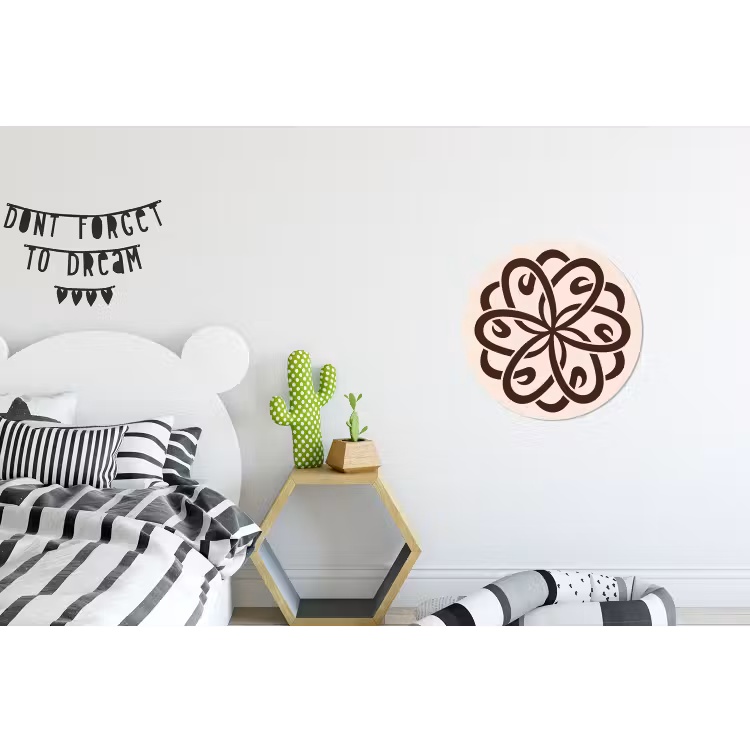 Muurcirkel aluminium - Patroon - Knoop - Abstract - Modern - Bruin — 5