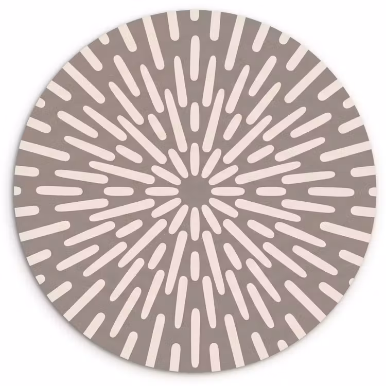 Muurcirkel glas - Patroon - Stralen - Abstract - Modern - Grijs — 1