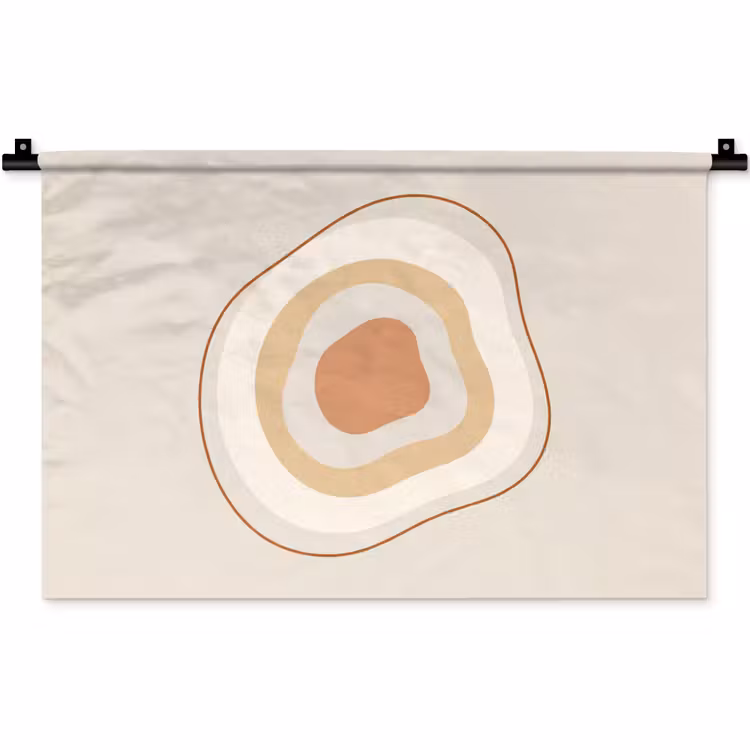 Wandkleed - Abstract - Organisch - Modern - Beige - Kunst — 1