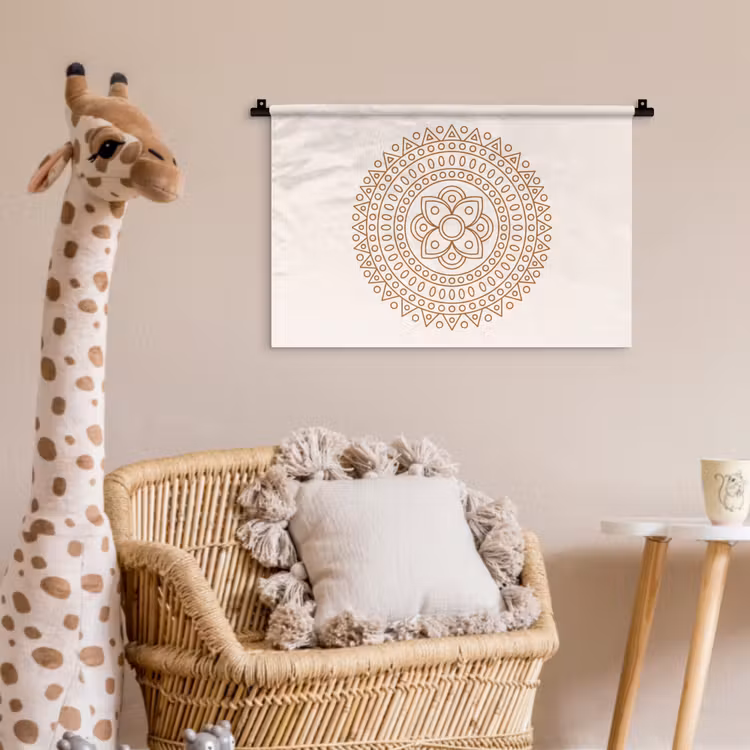 Wandkleed - Mandala - Geometrisch - Abstract - Oosters - Bruin — 5