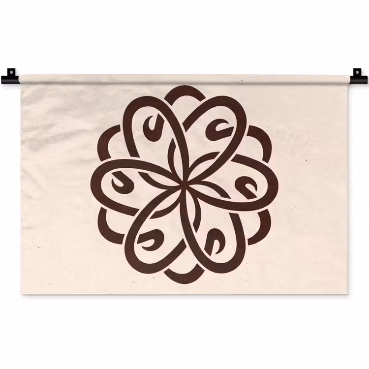 Wandkleed - Patroon - Knoop - Abstract - Modern - Bruin — 1