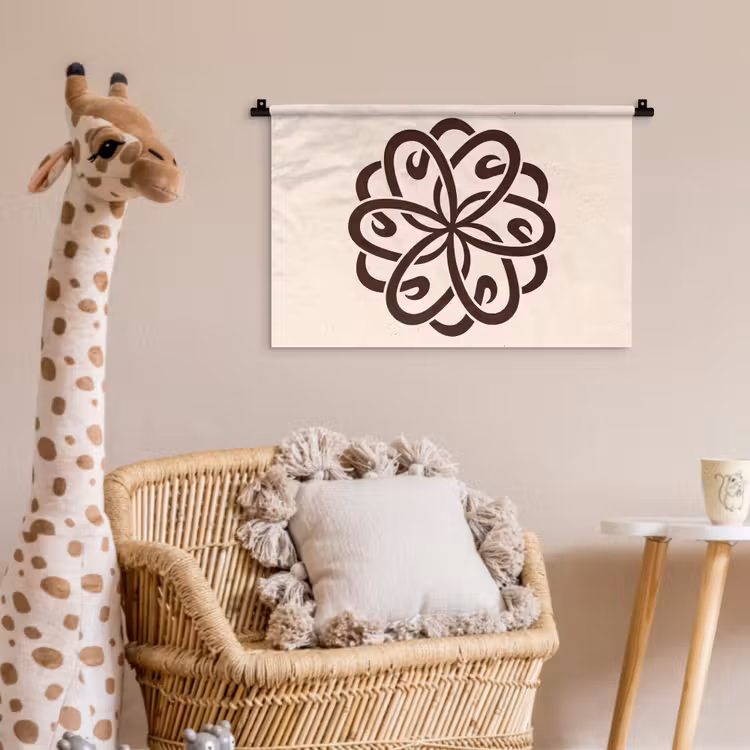 Wandkleed - Patroon - Knoop - Abstract - Modern - Bruin — 5