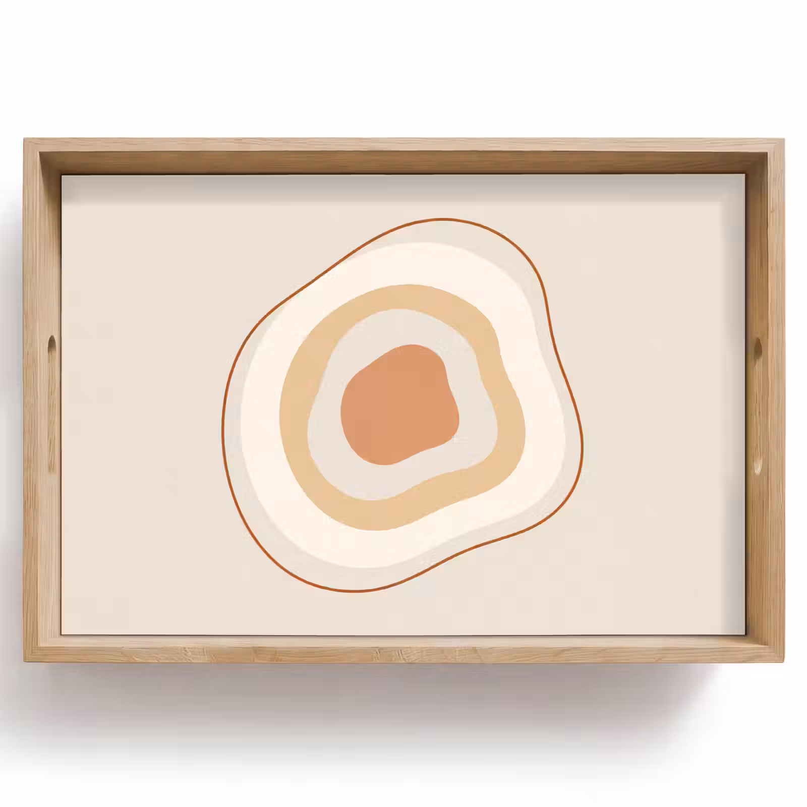 Dienblad - Abstract - Organisch - Modern - Beige - Kunst — 1