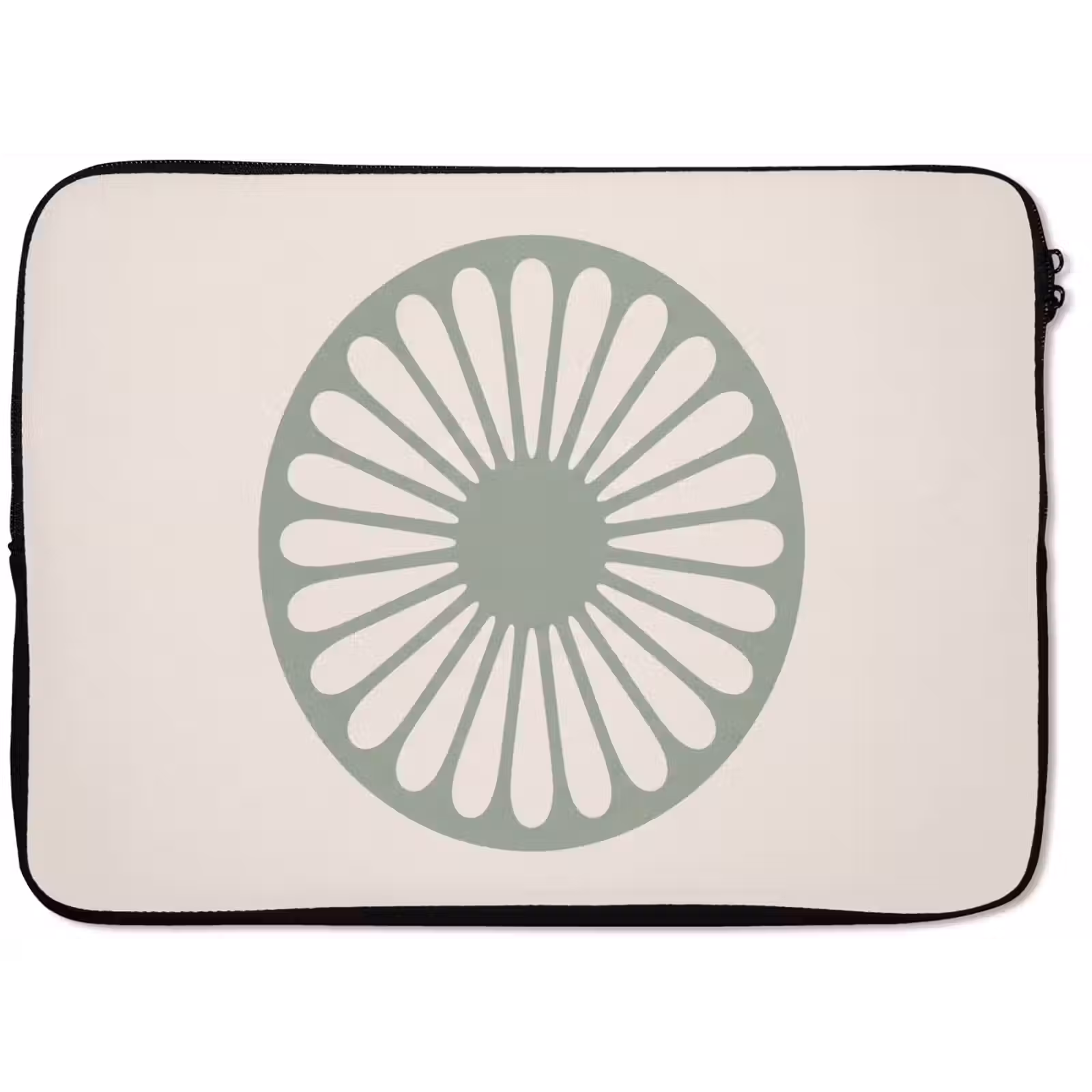 Laptophoes Abstract - Patroon - Radiaal - Modern - Groen — 1