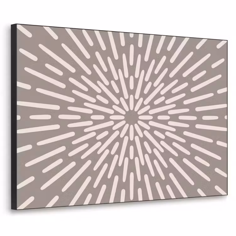 Art frame - Patroon - Stralen - Abstract - Modern - Grijs — 1