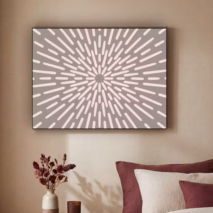 Art frame - Patroon - Stralen - Abstract - Modern - Grijs — 3