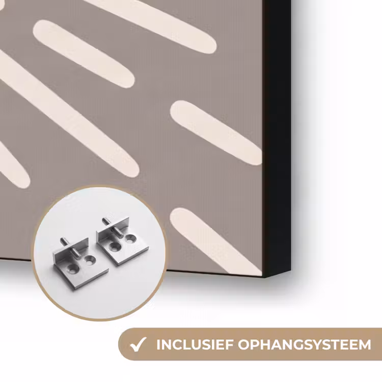 Art frame - Patroon - Stralen - Abstract - Modern - Grijs — 6