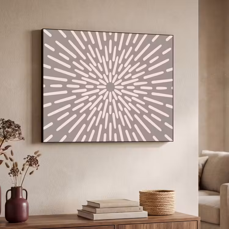 Art frame - Patroon - Stralen - Abstract - Modern - Grijs — 7