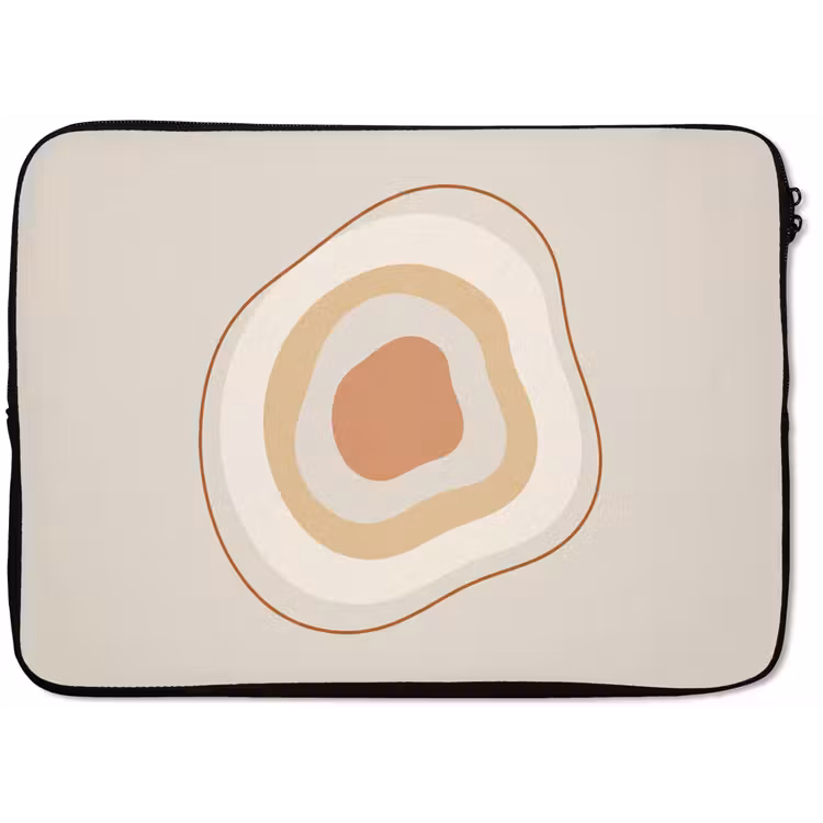 Laptophoes Abstract - Organisch - Modern - Beige - Kunst — 1