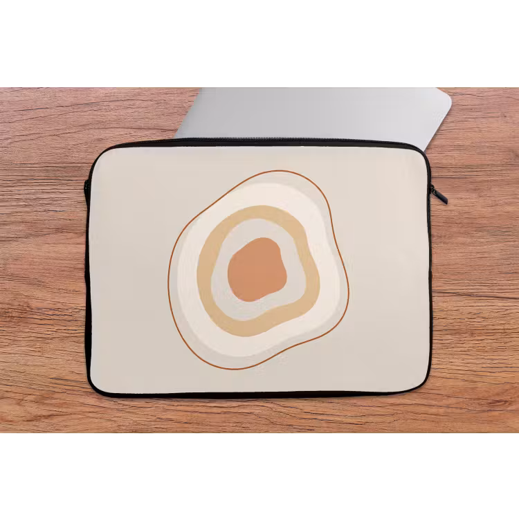 Laptophoes Abstract - Organisch - Modern - Beige - Kunst — 2