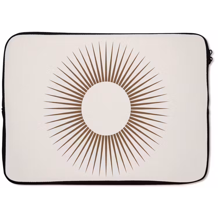 Laptophoes Abstract - Zon - Symbool - Modern - Beige — 1