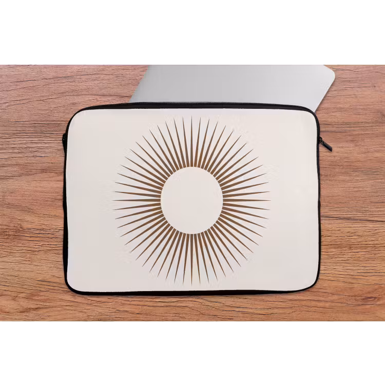 Laptophoes Abstract - Zon - Symbool - Modern - Beige — 2