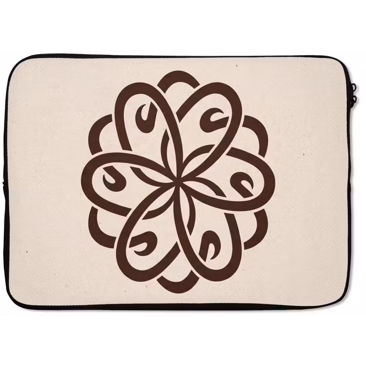 Laptophoes Patroon - Knoop - Abstract - Modern - Bruin — 1