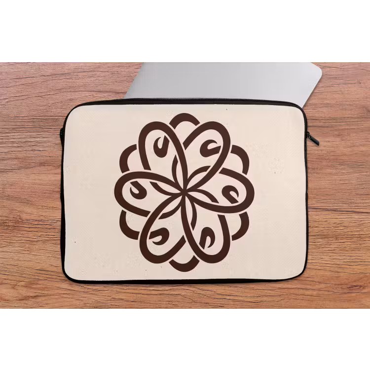 Laptophoes Patroon - Knoop - Abstract - Modern - Bruin — 2
