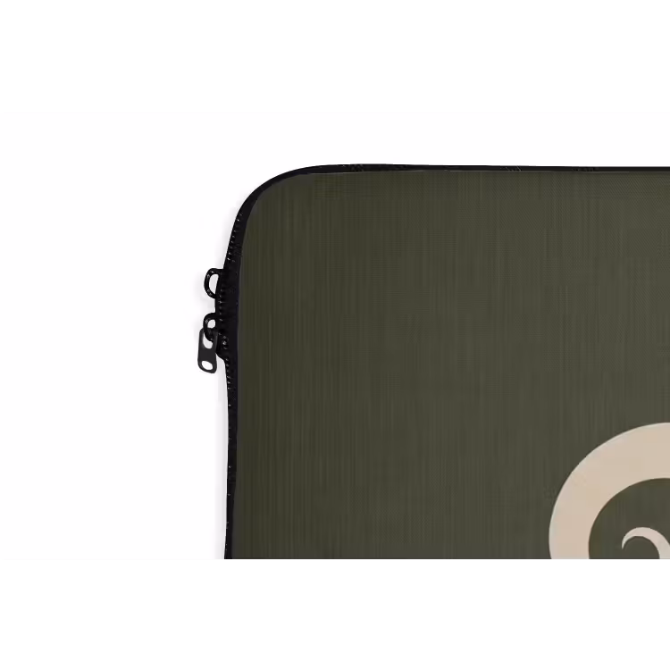 Laptophoes Patroon - Spiraal - Abstract - Modern - Groen — 5