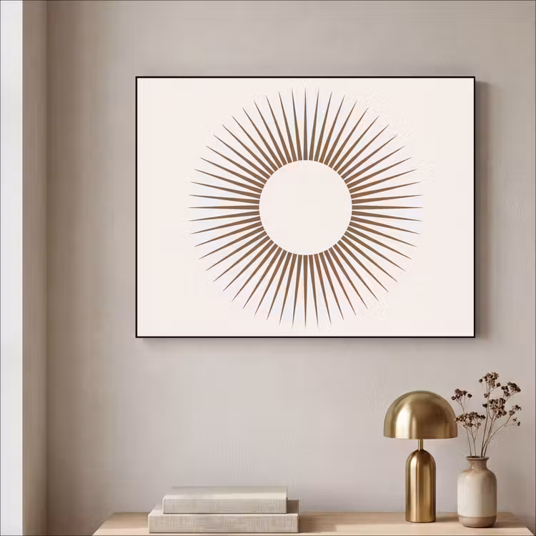 Art frame - Abstract - Zon - Symbool - Modern - Beige — 5
