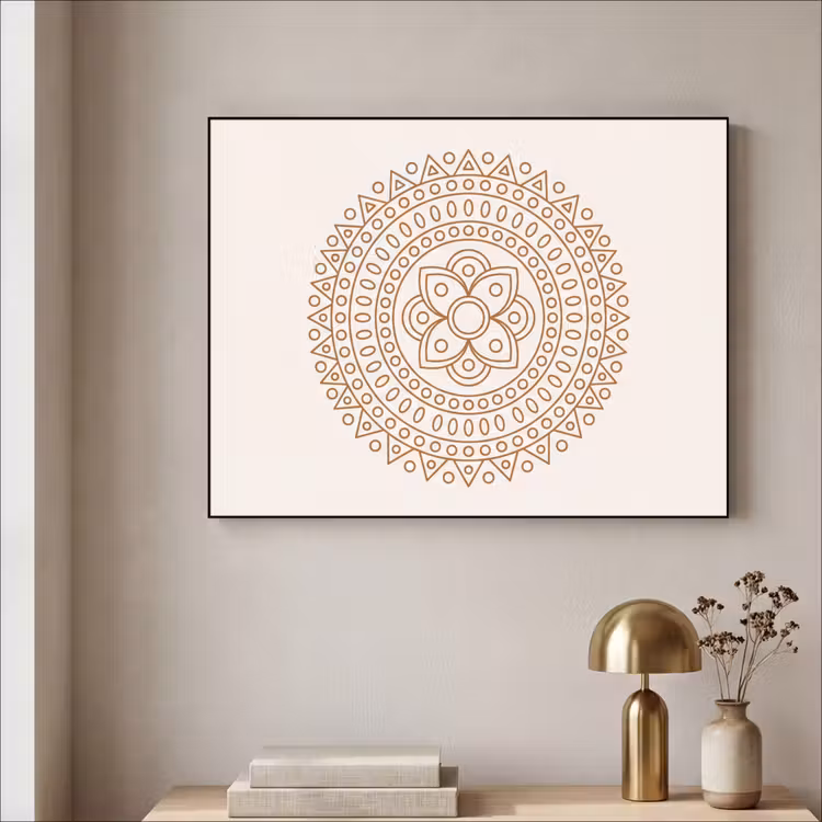 Art frame - Mandala - Geometrisch - Abstract - Oosters - Bruin — 5