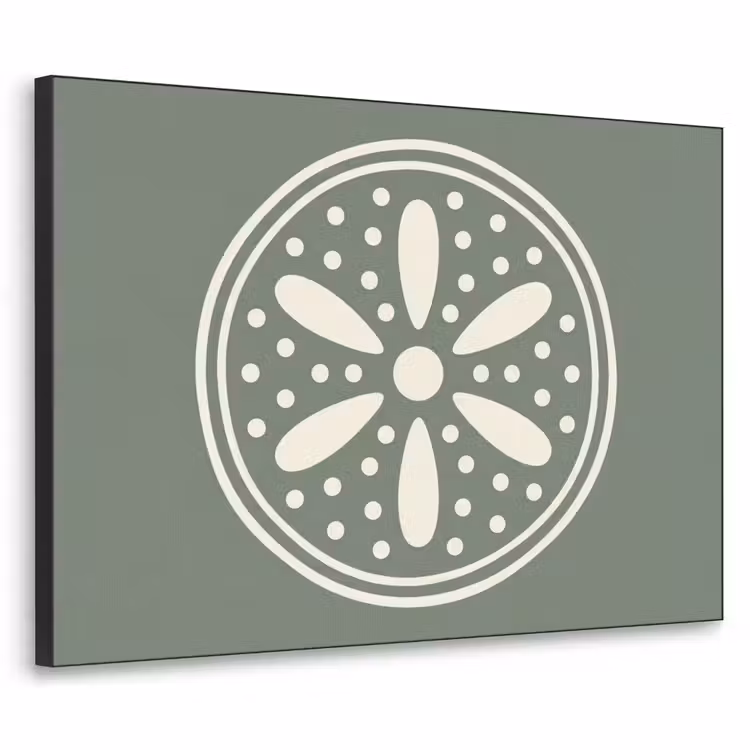 Art frame - Patroon - Cirkel - Abstract - Groen - Decoratie — 1