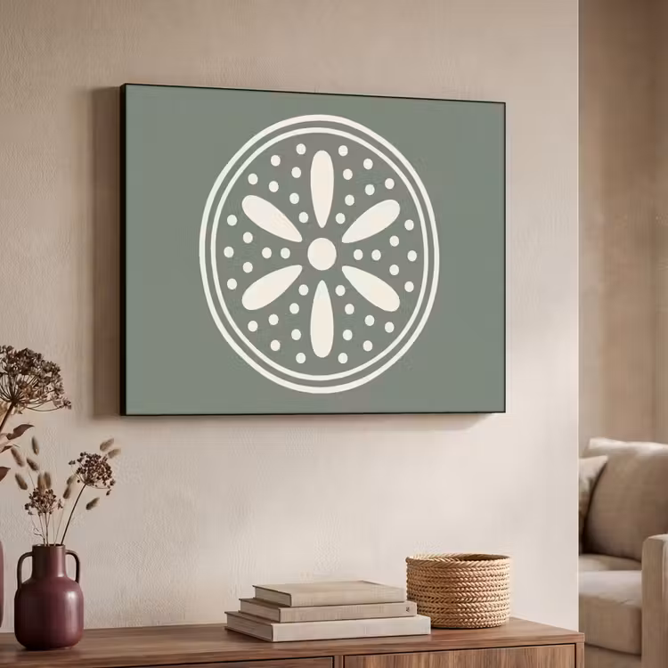 Art frame - Patroon - Cirkel - Abstract - Groen - Decoratie — 7