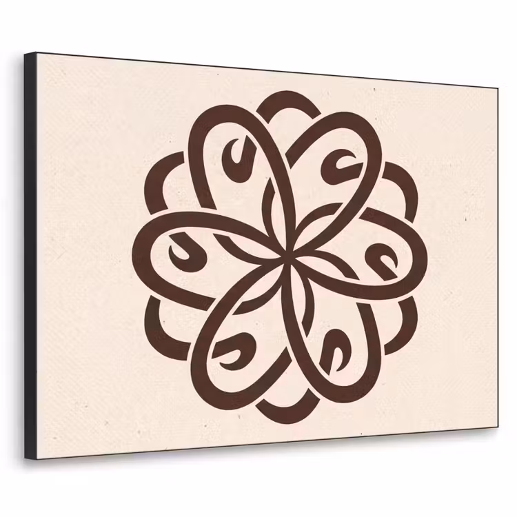 Art frame - Patroon - Knoop - Abstract - Modern - Bruin — 1