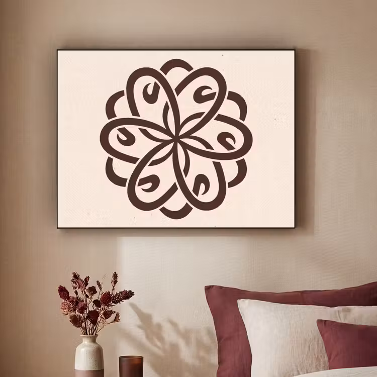 Art frame - Patroon - Knoop - Abstract - Modern - Bruin — 3