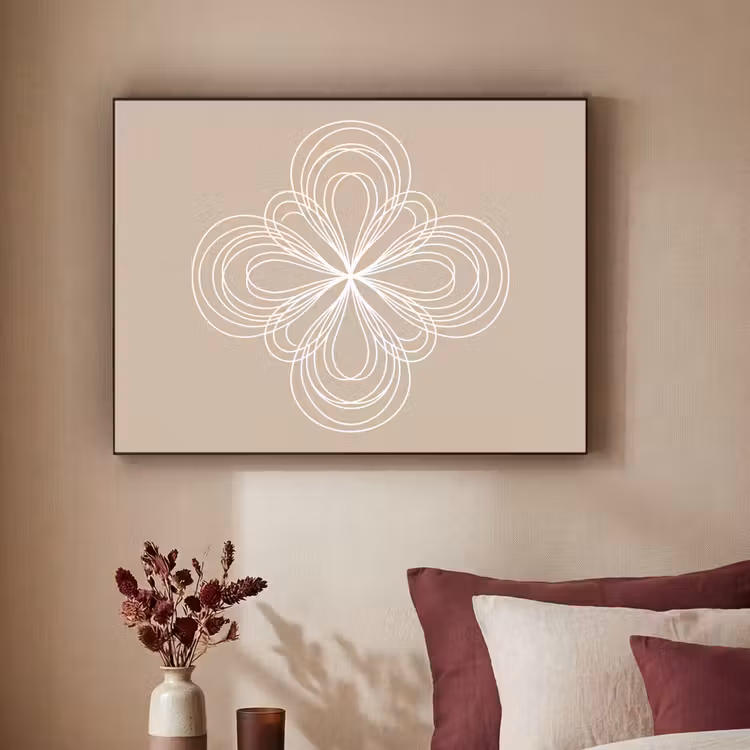 Art frame - Patroon - Lijnen - Abstract - Minimalistisch - Beige — 3