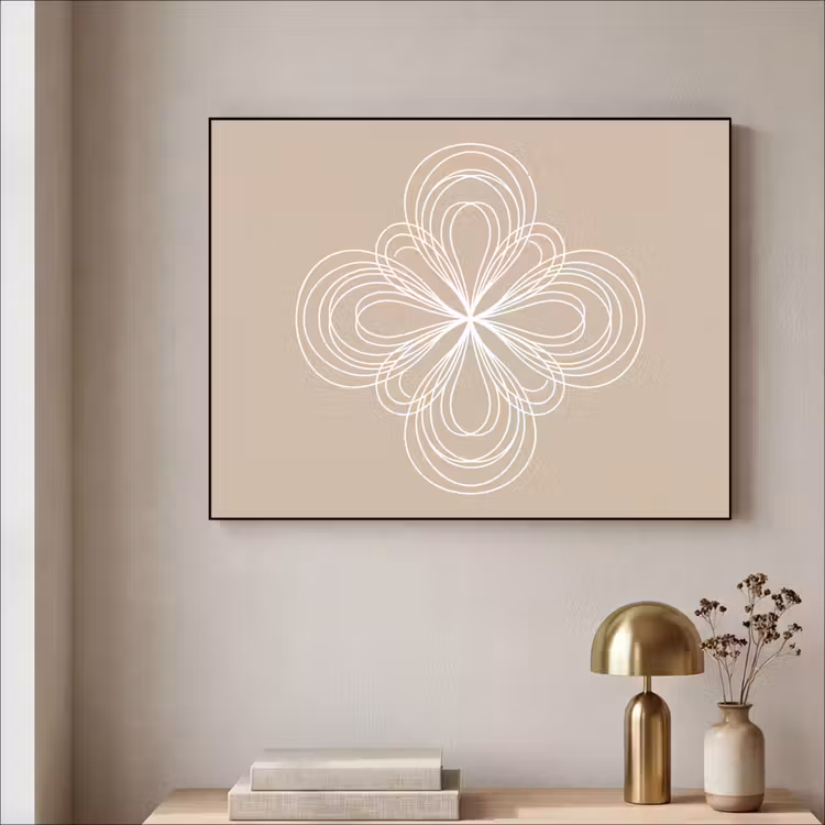 Art frame - Patroon - Lijnen - Abstract - Minimalistisch - Beige — 5