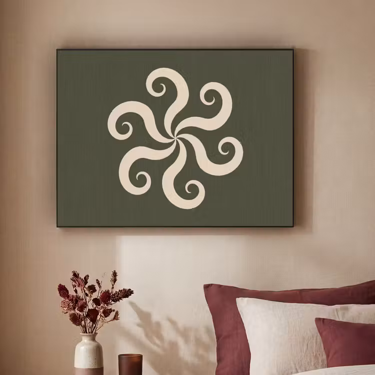 Art frame - Patroon - Spiraal - Abstract - Modern - Groen — 3