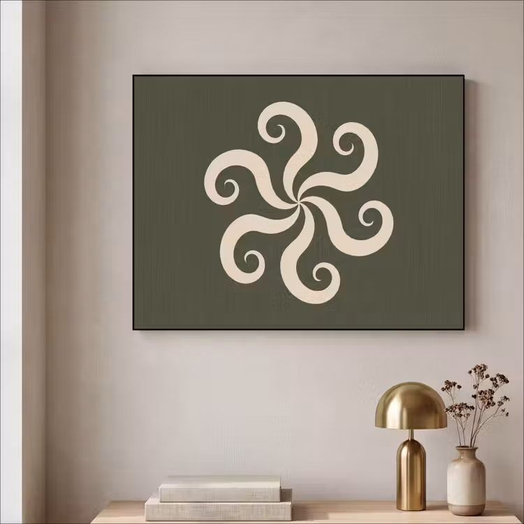 Art frame - Patroon - Spiraal - Abstract - Modern - Groen — 5