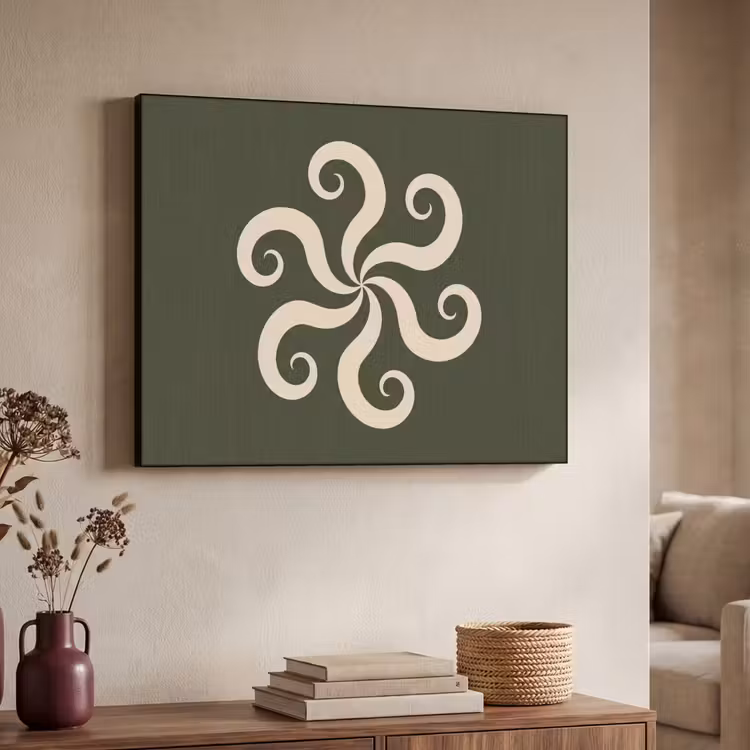 Art frame - Patroon - Spiraal - Abstract - Modern - Groen — 7