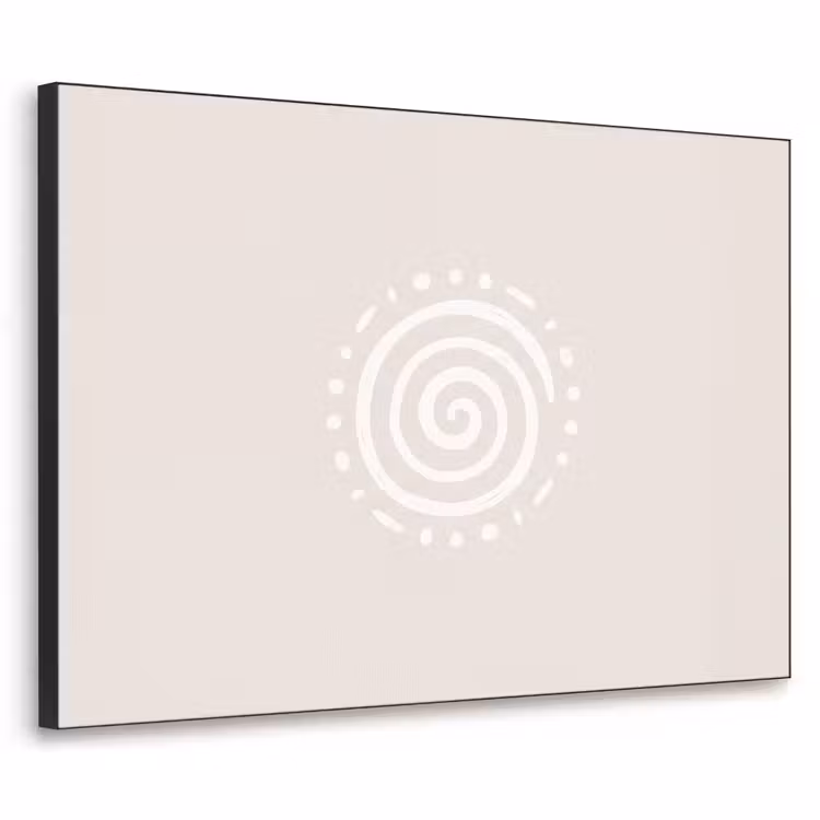 Art frame - Symbool - Spiraal - Abstract - Minimalistisch - Beige — 1