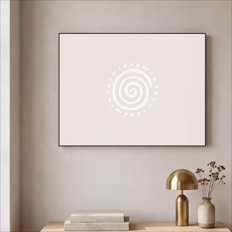 Art frame - Symbool - Spiraal - Abstract - Minimalistisch - Beige — 5