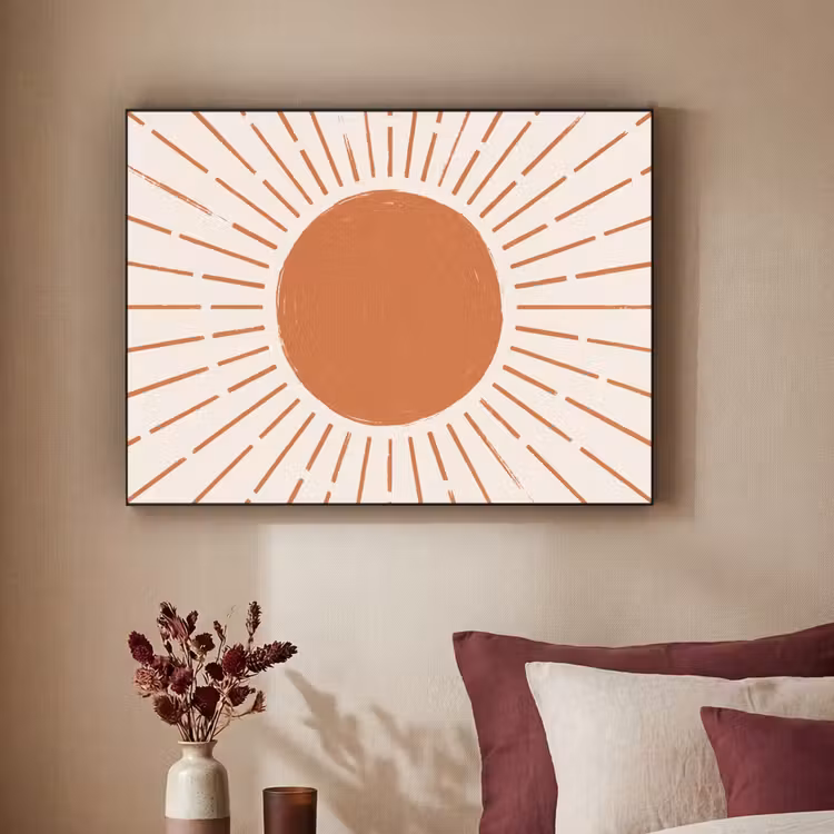 Art frame - Zon - Stralen - Abstract - Terracotta - Modern — 3