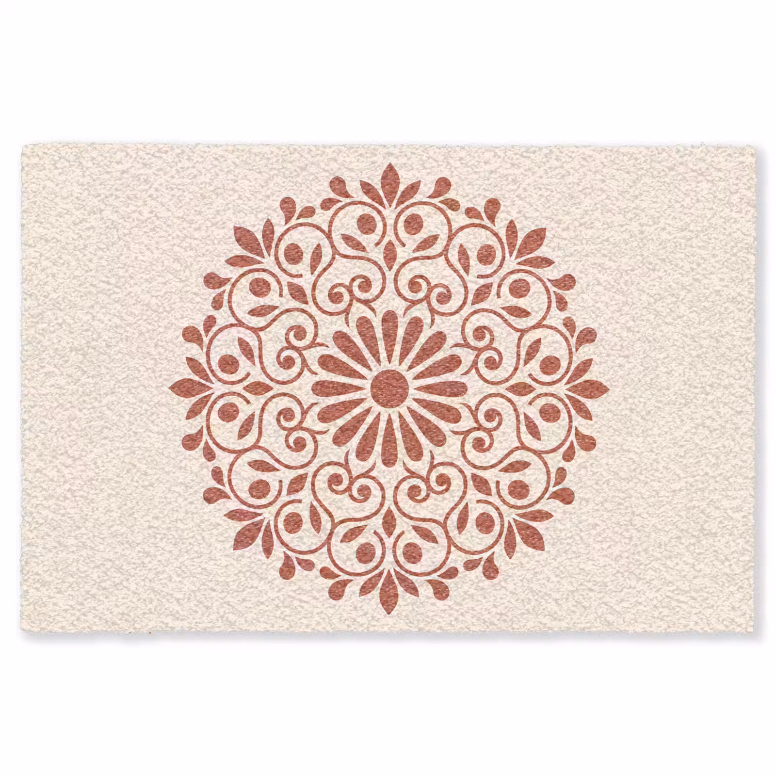 Vloerkleed - Decoratie - Cirkel - Symmetrisch - Modern - Roodbruin — 1