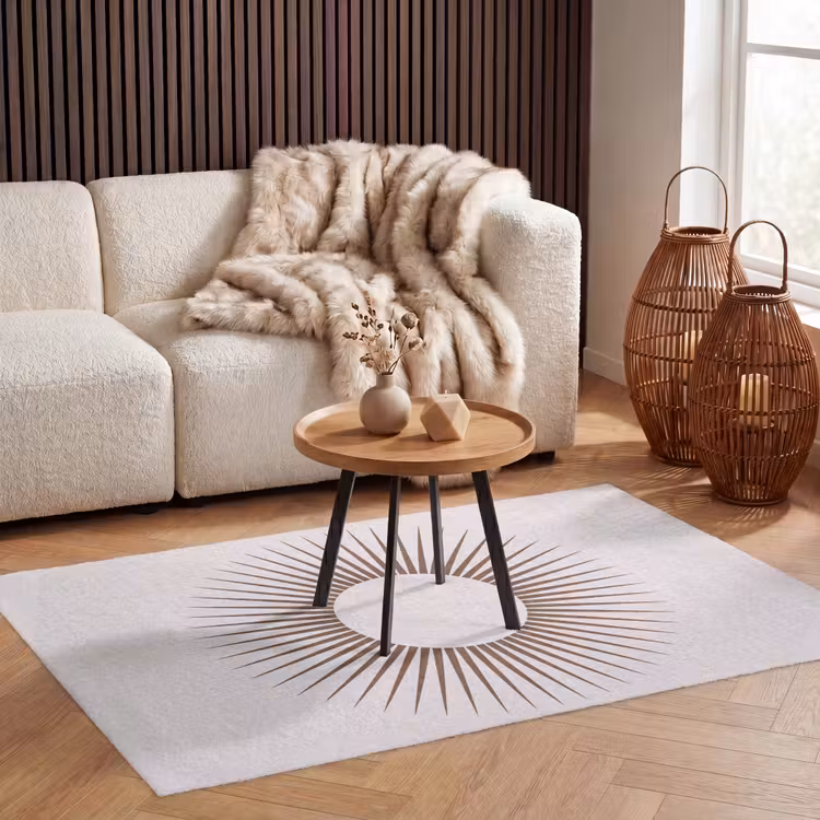 Vloerkleed - Abstract - Zon - Symbool - Modern - Beige — 3