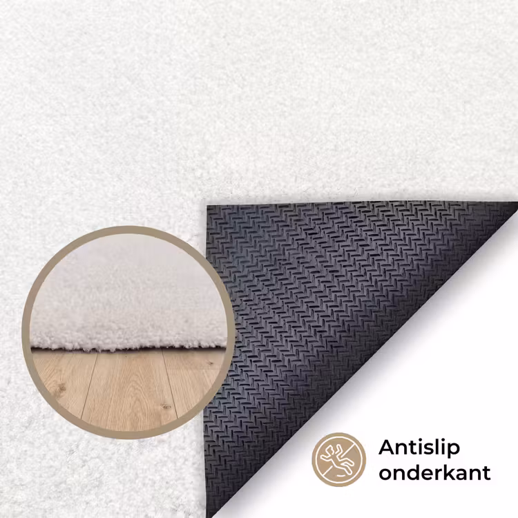 Vloerkleed - Krans - Bladeren - Natuur - Minimalistisch - Grijs — 4