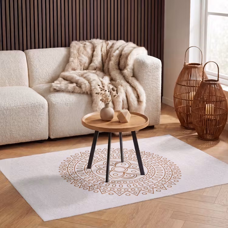 Vloerkleed - Mandala - Geometrisch - Abstract - Oosters - Bruin — 3