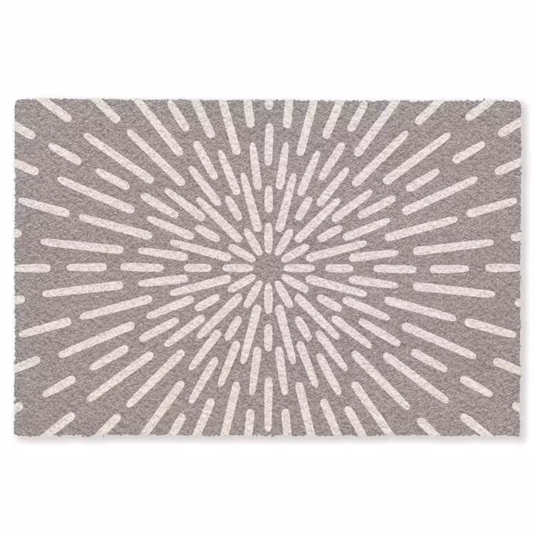 Vloerkleed - Patroon - Stralen - Abstract - Modern - Grijs — 1