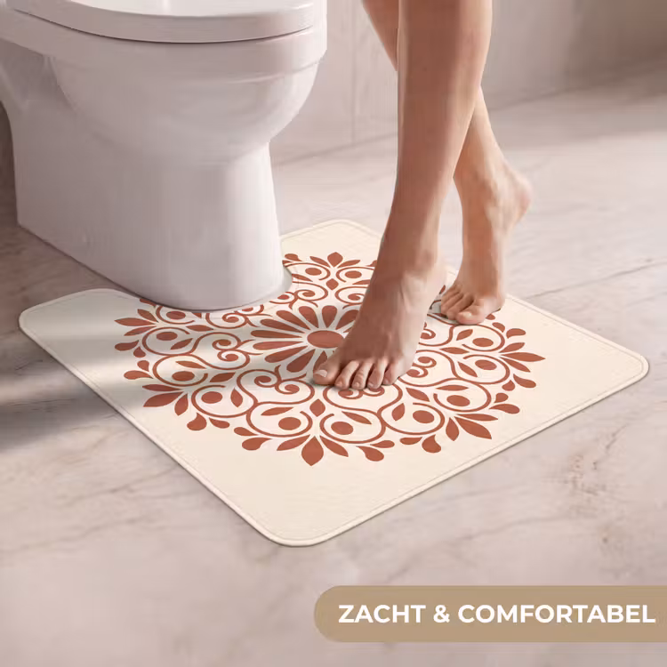 WC Mat - Decoratie - Cirkel - Symmetrisch - Modern - Roodbruin — 5