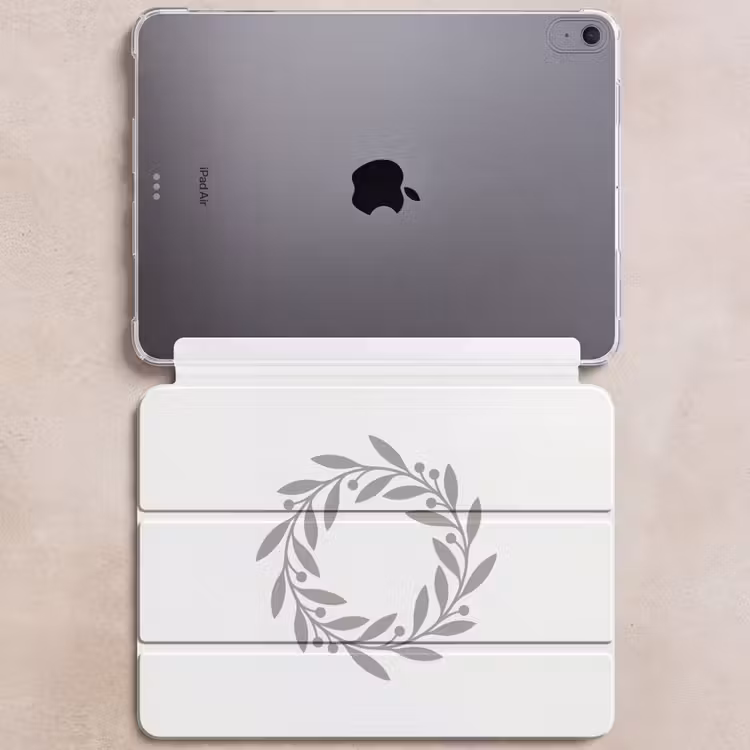 Krans - Bladeren - Natuur - Minimalistisch - Grijs — 6