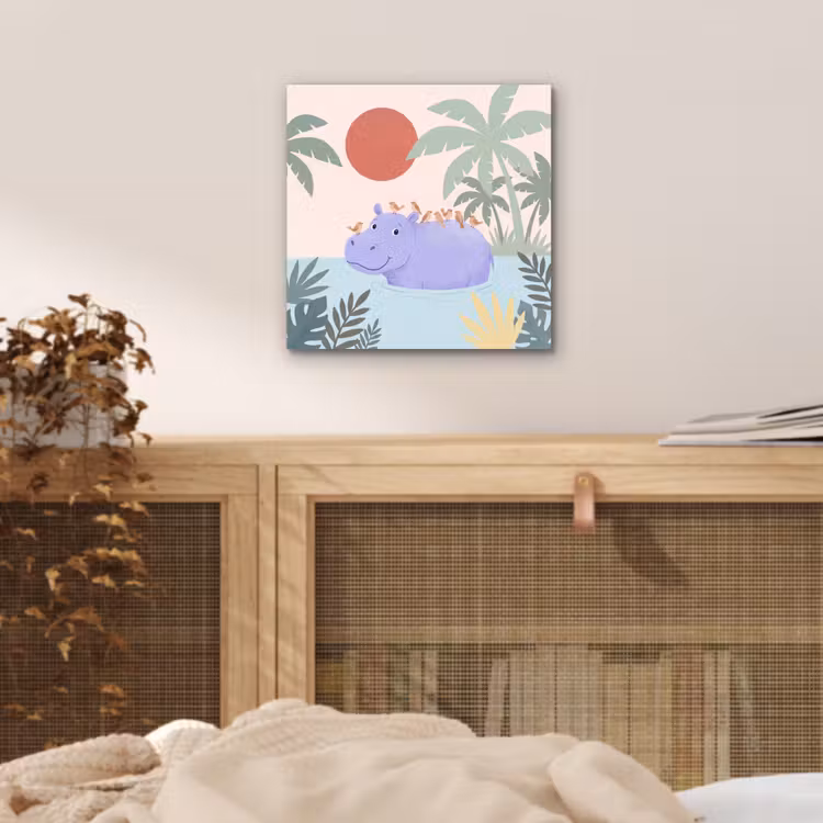 Aluminium schilderij - Dieren - Vogel - Water - Natuur - Illustratie — 4