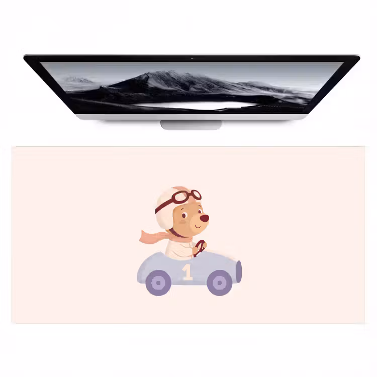 Bureau onderlegger - Beer - Auto - Kinderkamer - Cartoon - Speels — 1
