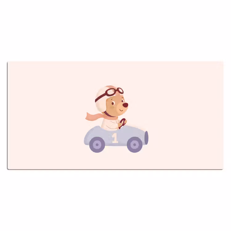 Bureau onderlegger - Beer - Auto - Kinderkamer - Cartoon - Speels — 2